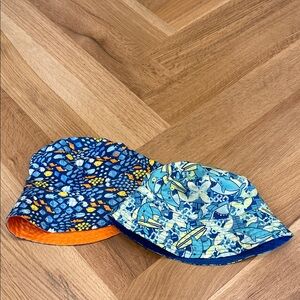 Lot of Two Reversible Swim Bucket Hats